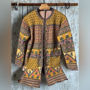 Bohemian Yellow Patterned Women's Jacket